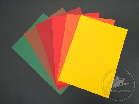 Set carton color A4 130gr - Nuante de toamna (5+1)