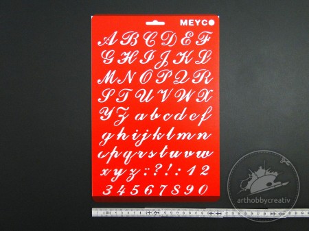 Sablon Meyco Litere si cifre cursiv - mod. 4