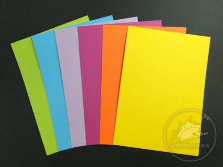 Carton color A4 300gr - Nuante de primavara set (5+1)