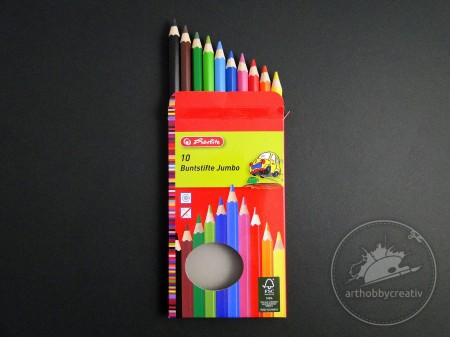 Creioane colorate - Herlitz Jumbo set/10culori