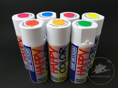 Vopsea spray Happy Color Fluo 400ml - Saratoga