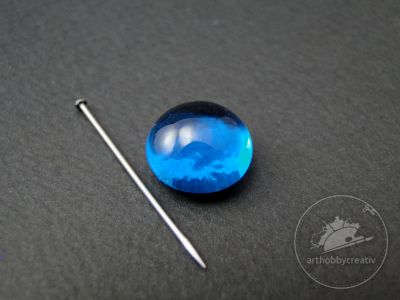 Mozaic sticla- albastru ø10-12mm pach/100g