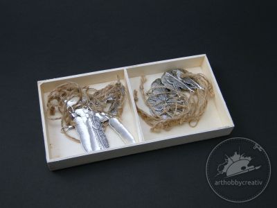 Figurine mini argintiu- pene set/2x10buc