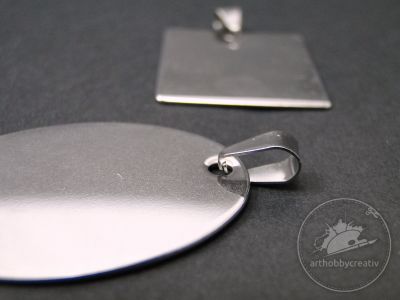 Baza medalion argintiu oval/dreptunghiular