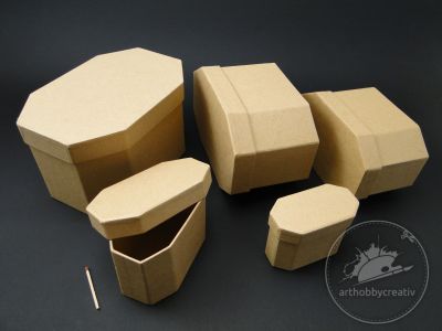 Cutie carton forma octogonala set/5buc