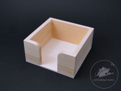 Suport lemn pentru cub hartie/notite