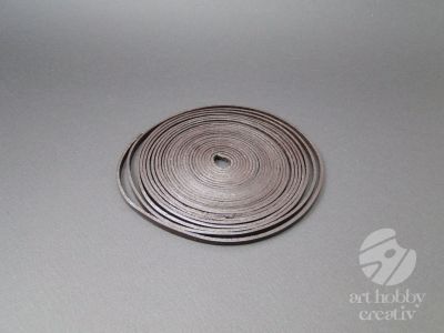 Banda plata din piele maro inchis - 4mm/2mm/5m
