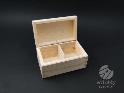 Cutie lemn cu 2 compartimente 15,5cm