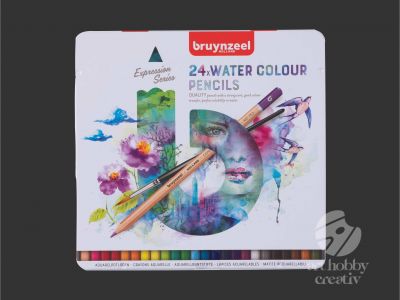 Creioane colorate acuarelabile - Bruynzeel set/24nuante