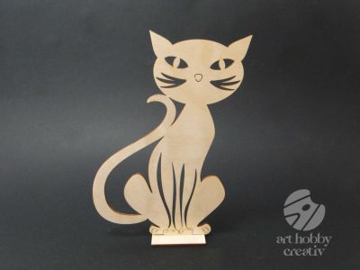 Forma lemn - pisica 21cm