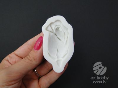 Mulaj silicon 3D - boboc de trandafir 6,5cm