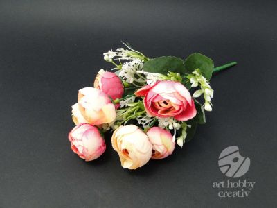 Buchet artificial - Ranunculus roz