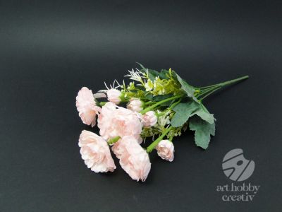 Buchet artificial - trandafir roz