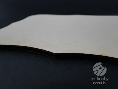 Tablita din lemn - dreptunghiulara stilizata 14,5cm