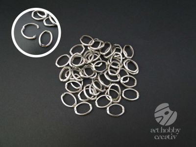 Inel oval carabina - argintiu 3cm - set/42buc
