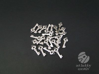 Figurina mini cheie - argintiu 3,5cm set/25buc