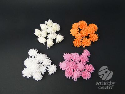 Capete de flori din spuma - crizanteme - dif. nuante set/10buc