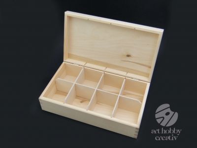 Cutie lemn cu 8 compartimente - 29,5cm