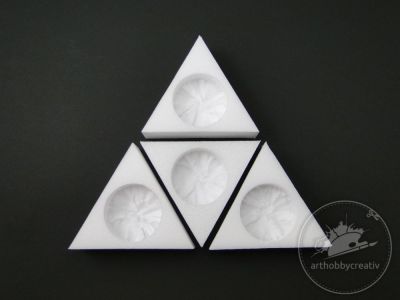 Candela polistiren triunghiular set/4buc
