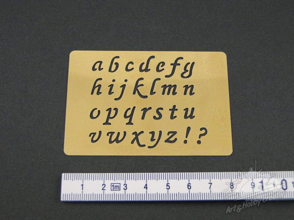 Sablon Embossing - alfabet litere mici - 8x5,5 cm