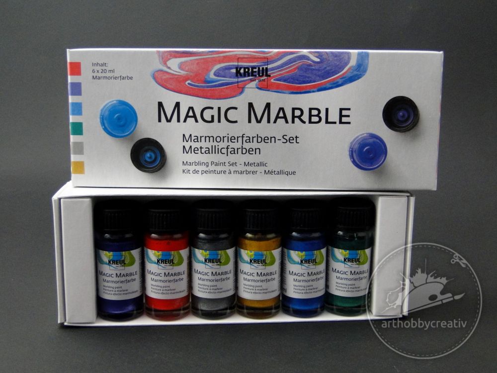 Vopsea efect marmura Magic Marble Metalic set/ 6x20 ml