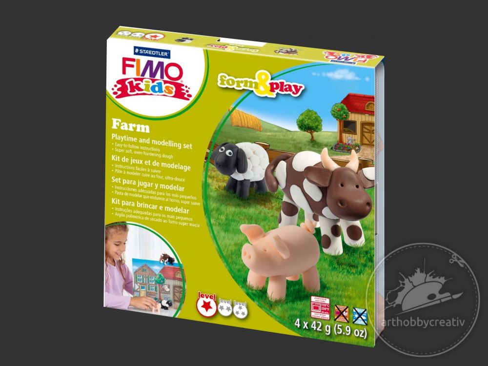 Set modelaj FIMO Kids Form&Play - Farm