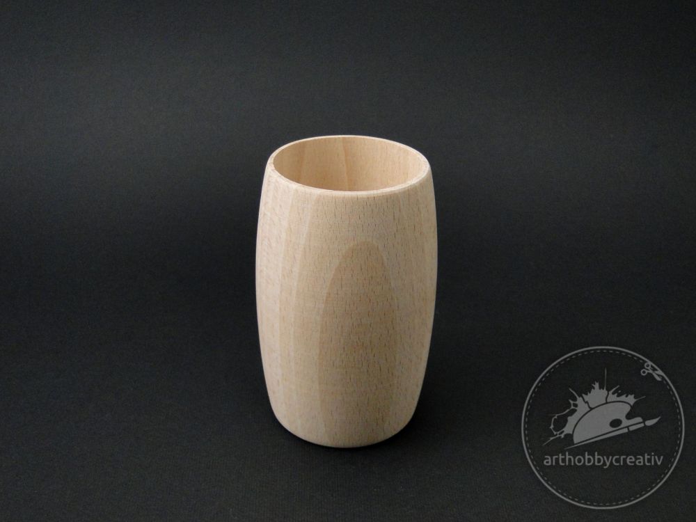 Suport lemn cilindric pt. instrumente de scris - 9 cm