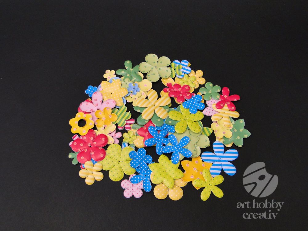 Flori colorate din carton 10gr
