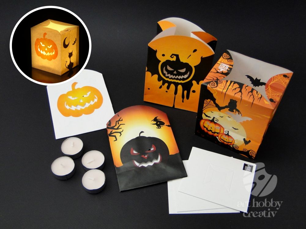 Lampion decorativ Light Bag - Halloween set/4buc