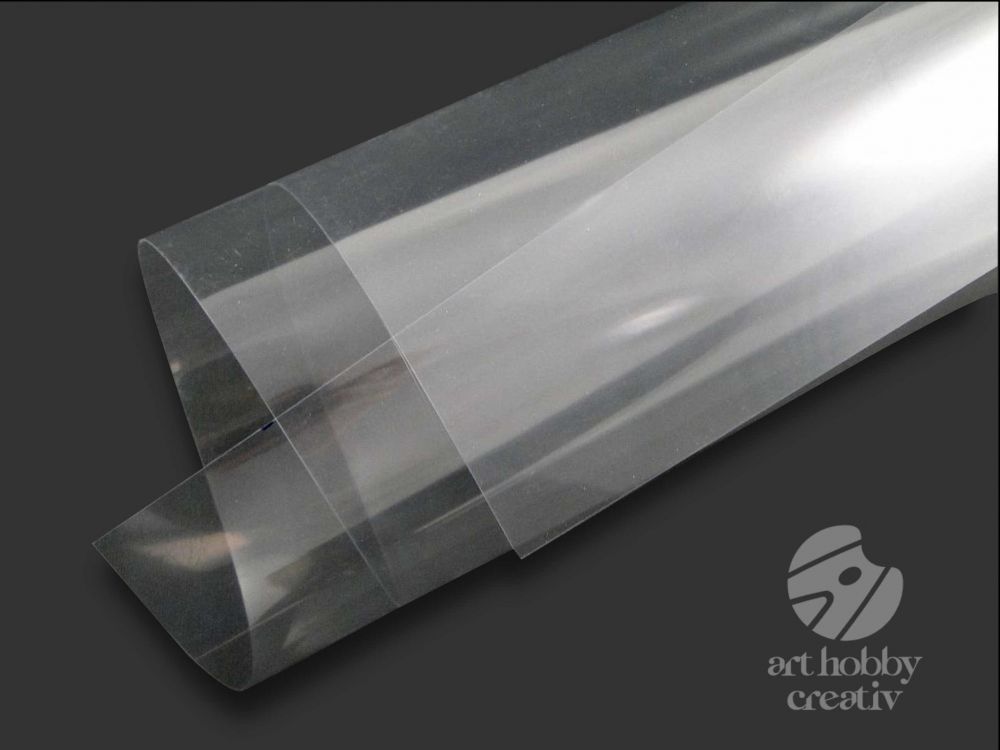 Folie plastic transparent cristal 50x70cm/ 0,3mm