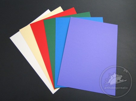 Set carton color A4 130gr - Nuante de iarna (5+1) 