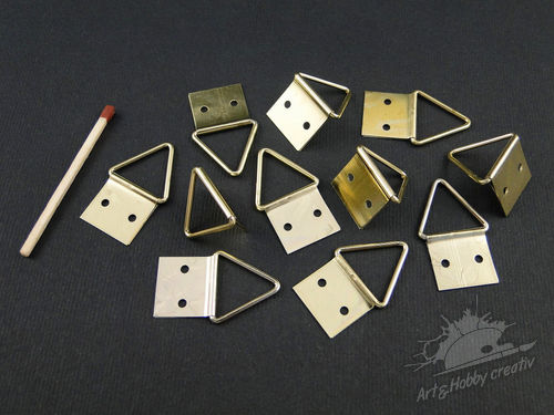 Agatator triunghiular - auriu 14mm set/10buc