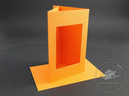 Plic cu carton decupat dreptunghiular / portocaliu