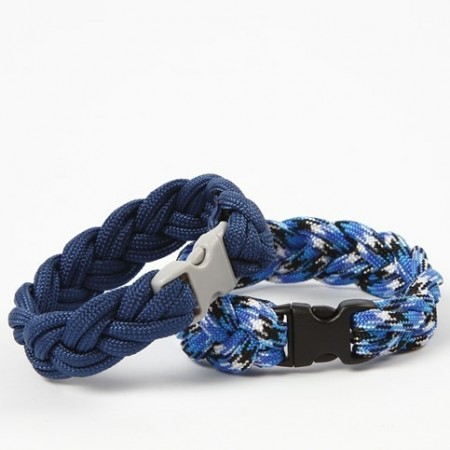 Snur paracord mov cu alb si negru 5mm/4m