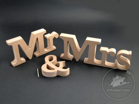Cuvant Mr & Mrs din MDF