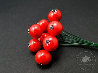 Bobite de merisoare decor mod.1 - set/10buc