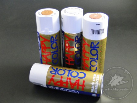 Vopsea spray Happy Color Acrylic 400ml - metalic