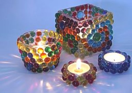 Mozaic sticla transparent pepite multicolor 
