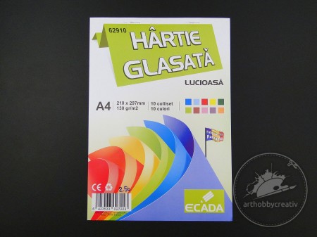 Hartie glasata lucioasa A4 10 culori