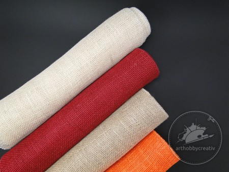 Material textil din iuta - Nuante de toamna 4,5m/rola