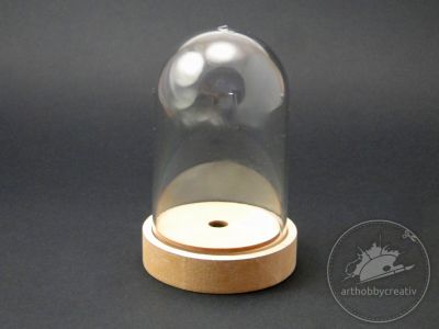 Cupola plastica cu baza de lemn 12,5 cm 