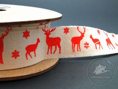 Panglica decor iarna 2,5cm - Nr.2255