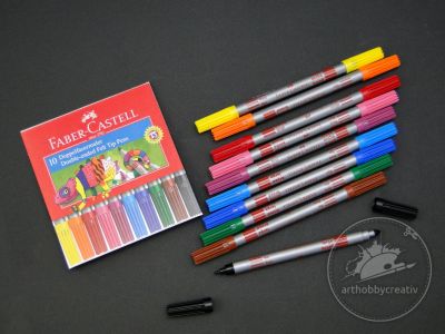 Carioci color Faber-Castell cu 2 capete set/10 culori
