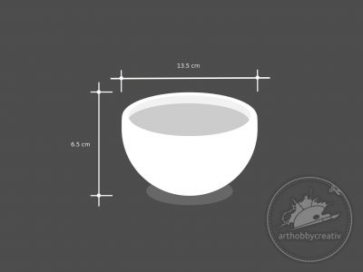Bol ceramic alb - 300 ml
