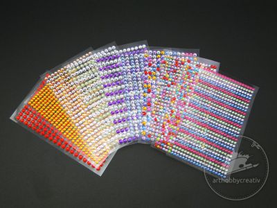 Strasuri asortate autoadezive set/10 coli