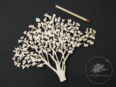 Ornament din placaj subtire de lemn- primavara set/5 buc