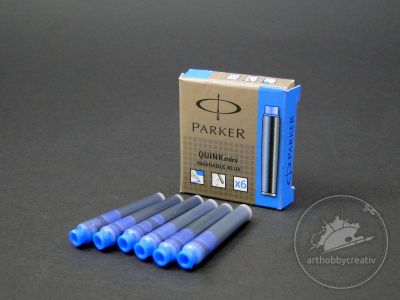 Rezerva stilou Parker 4cm - albastru - set/6buc