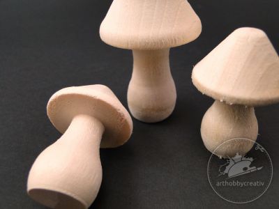Figurina lemn - ciuperci set/3buc