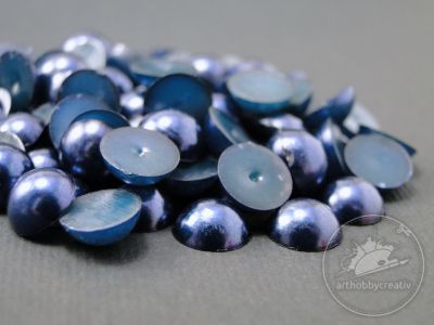 Jumatati de perle albastru inchis 8 mm