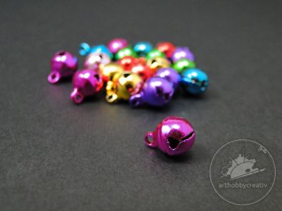 Clopotel sferic color 8mm - set/20buc